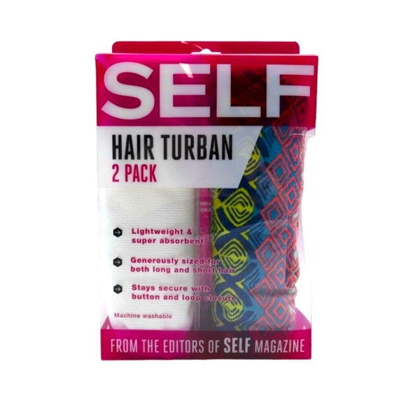 New in Box SELF Hair Turban 2 Pack L👀K - Picture 1 of 6